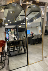 Karl Large Dressing Mirror on stand in gold or black special purchase in our warehouse