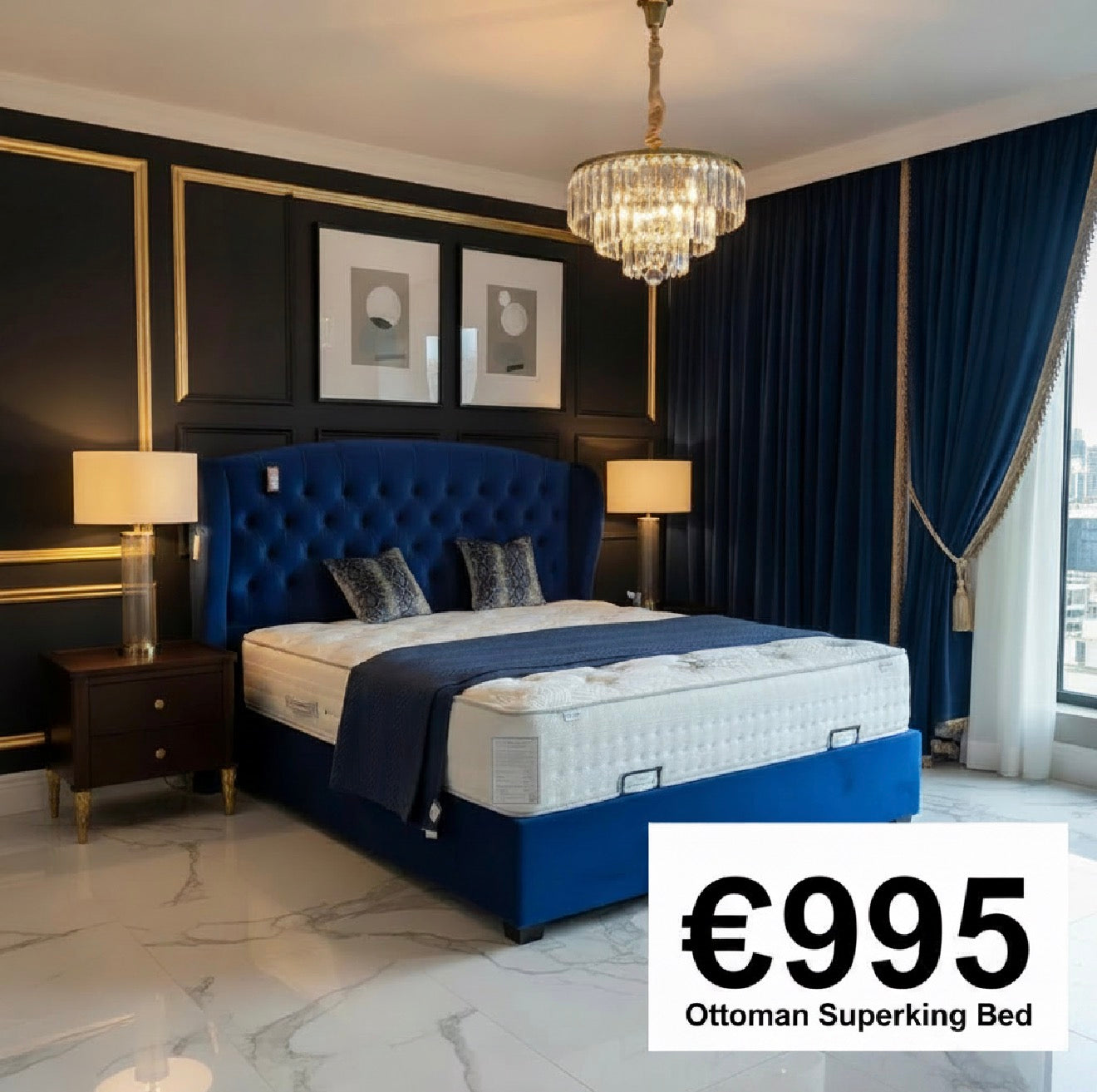 Amalfi Ottoman gas lift super king super bed Last One !