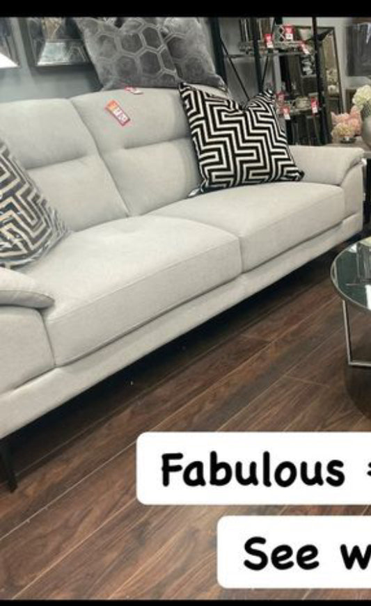 Miami sofa   in Neutral fabric 3 seater