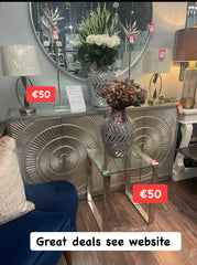 Side table chrome Cimc model ex display