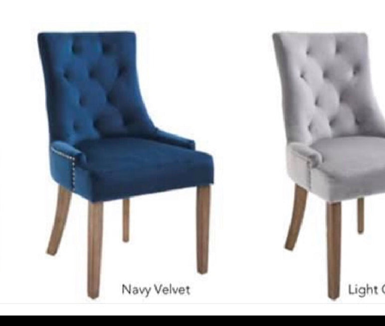 Sandy velvet dining chairs various sets on sale  €110ea . Instore only