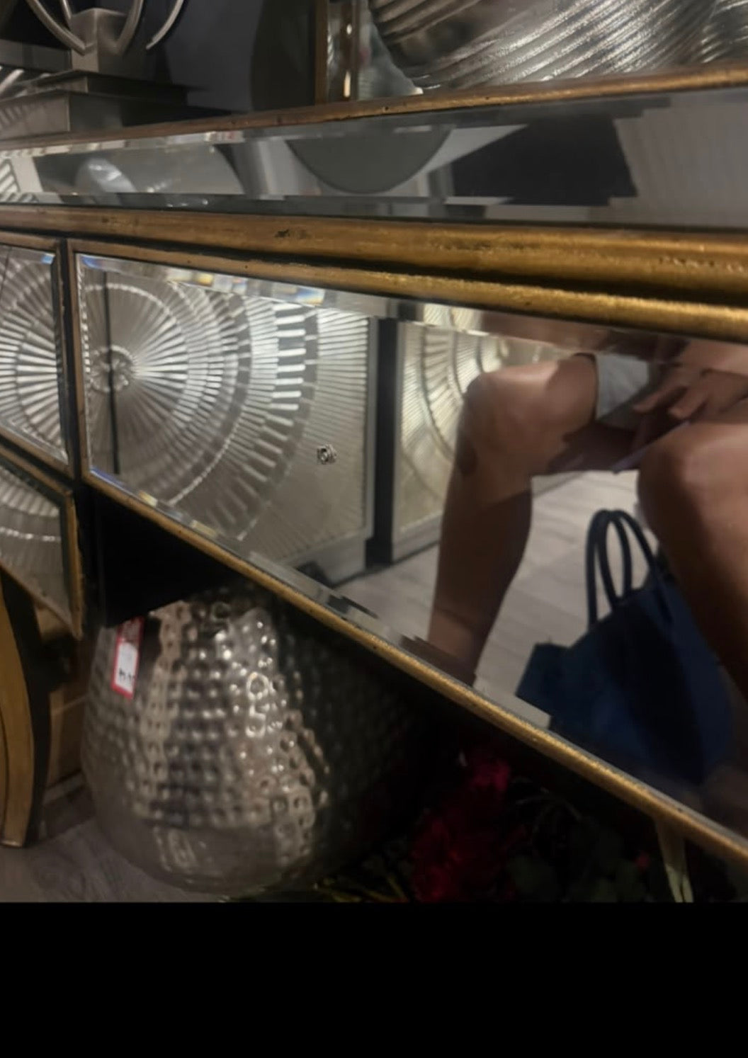 Antique mirrored Venetian Dressing table  5 drawer. Last one sold as seen in the Outlet save €300