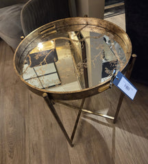 Antique gold and mirror top side  table. Super Value item.