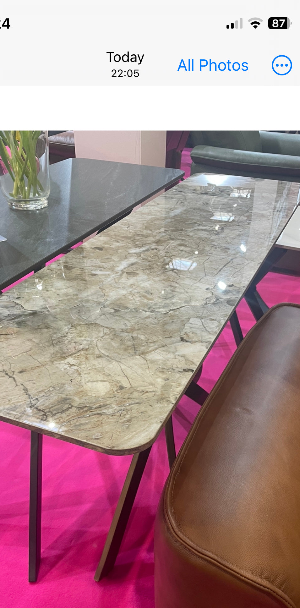 Fendi marble console table