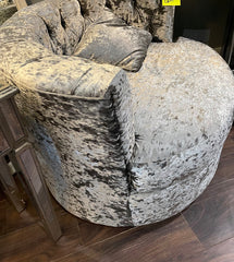 Swivel velvet armchair  less than half HALF PRICE . View or pick up Instore
