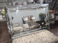 Chelsea Stunning large mirror 1 only . Reverse scoop rounded frame .