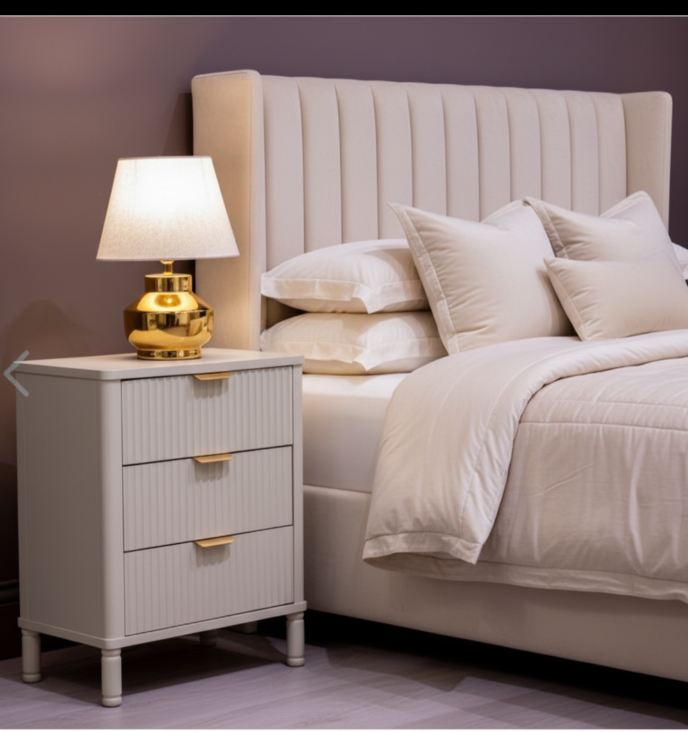 Parker 3 drawer bedside cabinet