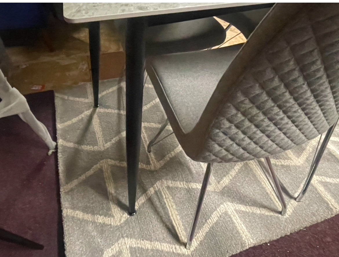 Regal marble effect dining table from €149.95 ! choice of colours/Size 130 cm or 160 cm . Options also with 4 chairs or 2 plus bench. Pay Instore only