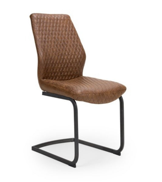 Claudia range of contemporary faux leather dining chairs reduced for instore purchase