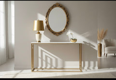 Dillon console table in gold and cream 120 cm free delivery or pick up and get €30 gift card