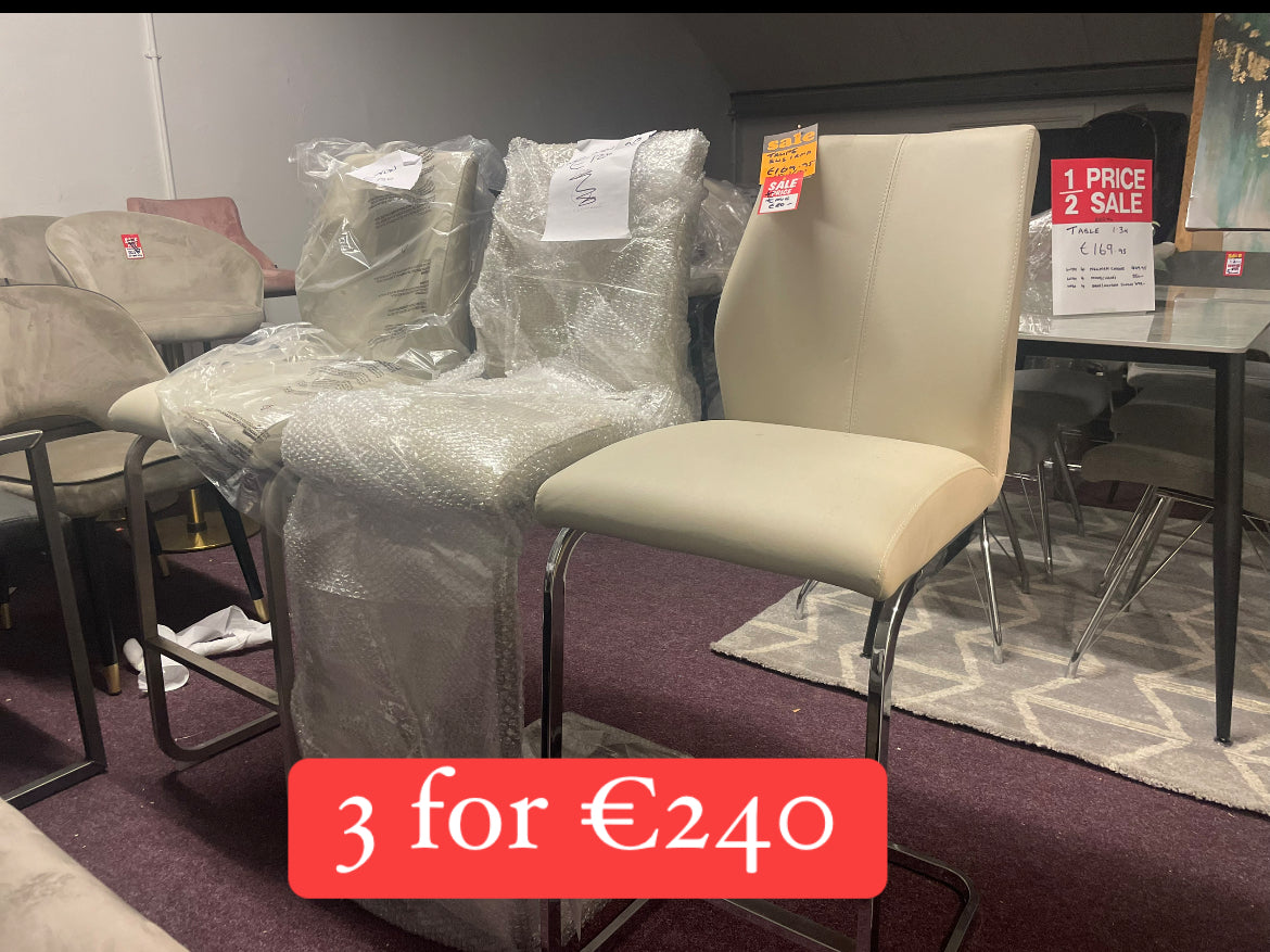 Irma Elis taupe cream  stools almost HALF PRICE   Disposal  for collection sold as seen