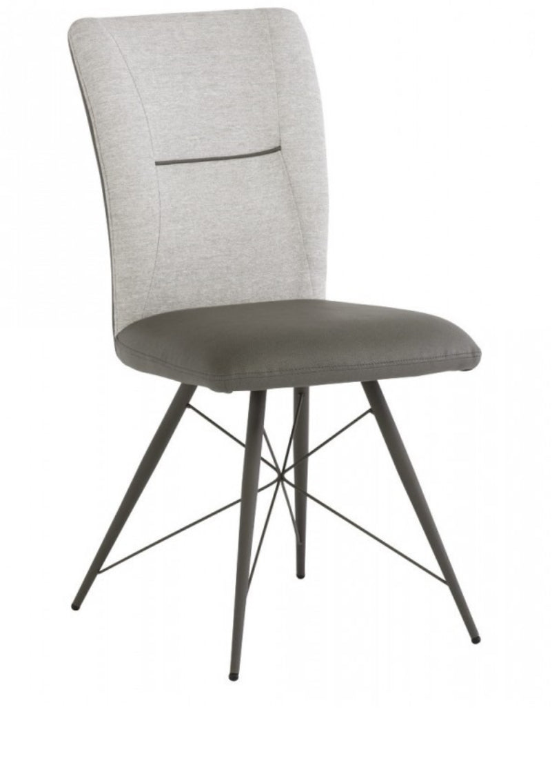 AMALFI  Fabric & PU  dining chair with dark metal legs Special value Instore