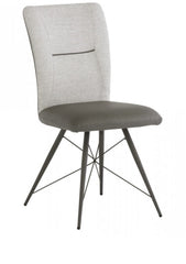 AMALFI  Fabric & PU  dining chair with dark metal legs Special value Instore