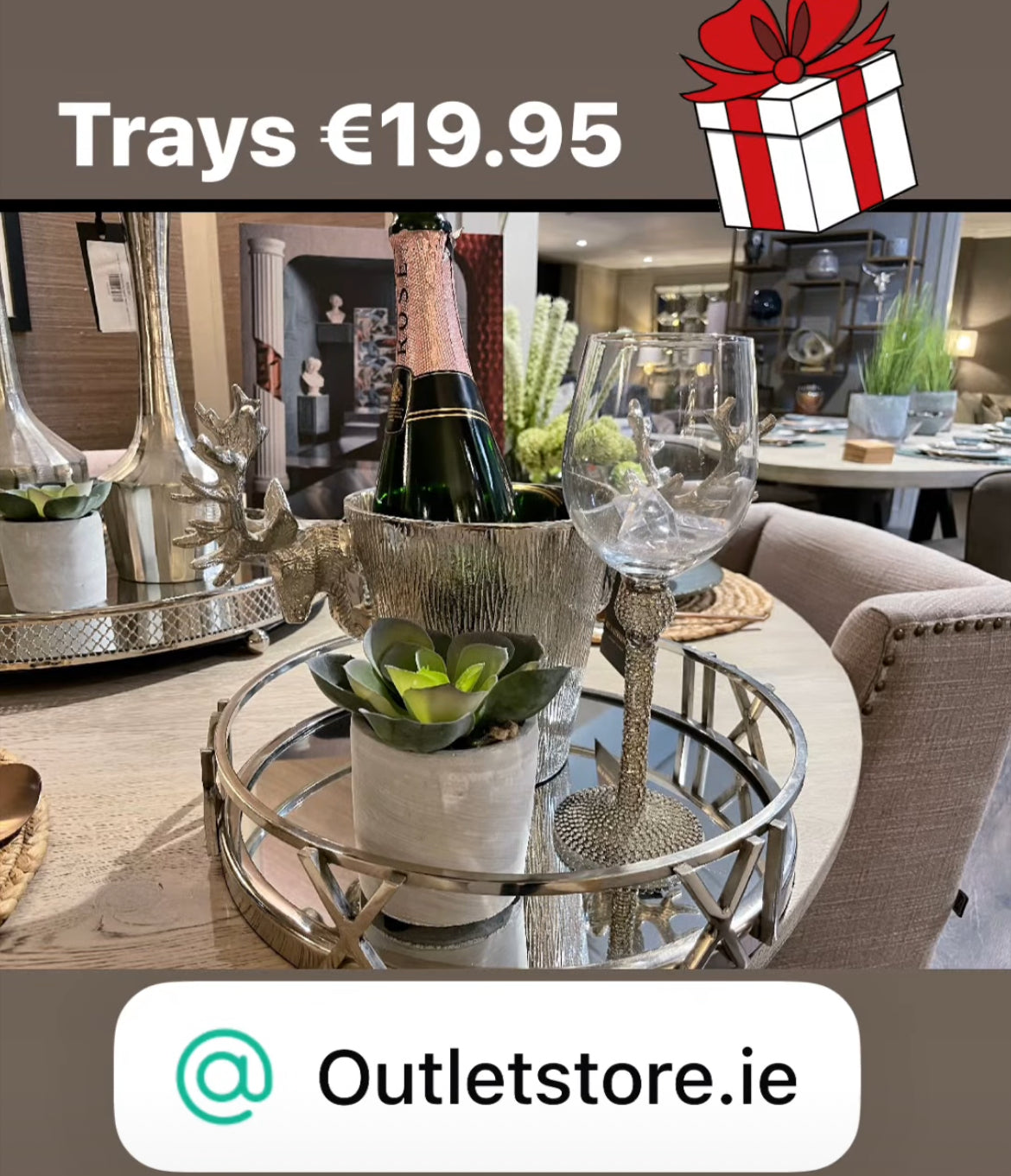 Fabulous ! Roman Numeral Mirrored Trays up to 60% off ! Instore only . Reserve now