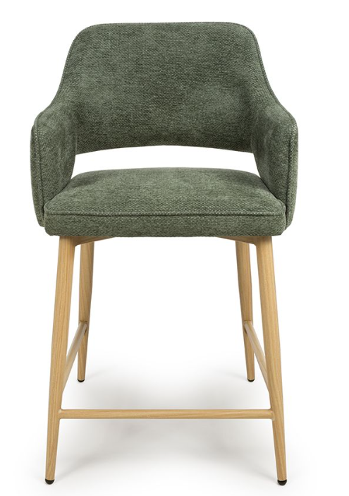 Errol Chairs Counter & Bar stool oak leg in choice of 5 colours