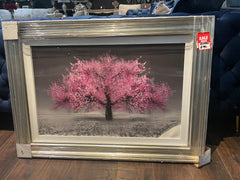 X large Blossom  tree  w fabulous frame picture small damage Clearance offer 106 x 76 cm collect instore only