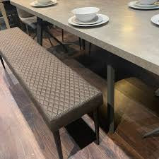 Charlie contemporary faux leather dining  bench and chairs   reduced for instore purchase only