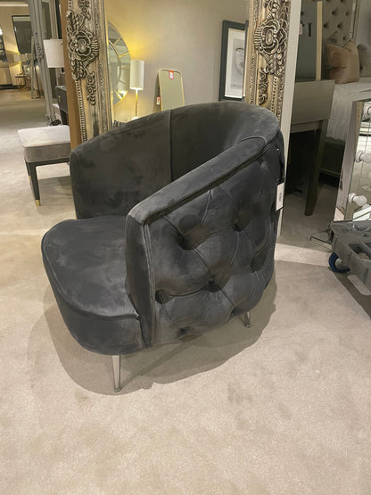 Vanessa buttoned designer armchair reduced view Instore to purchase