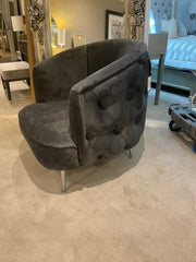 Vanessa buttoned designer armchair reduced view Instore to purchase