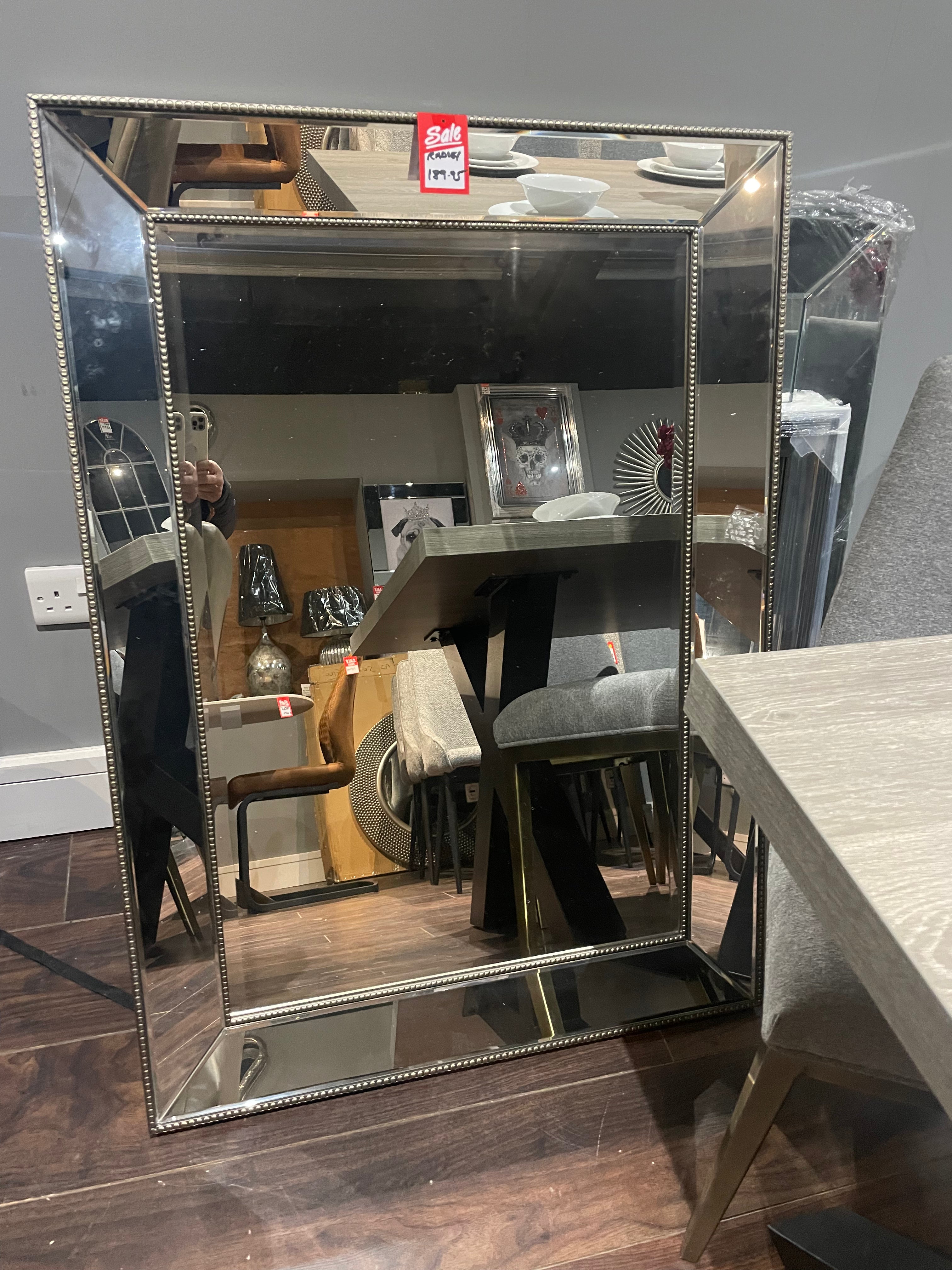 Radley 110 x 80 cm  beaded mirror  reduced to clear pay instore only