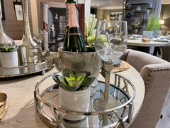 Large  stunning  Roman Numeral Metal Mirrored Tray reduced by up to 60% collect only Instore