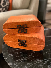 Set of storage boxes orange