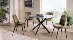 Italia faux marble round dining table 120 cm