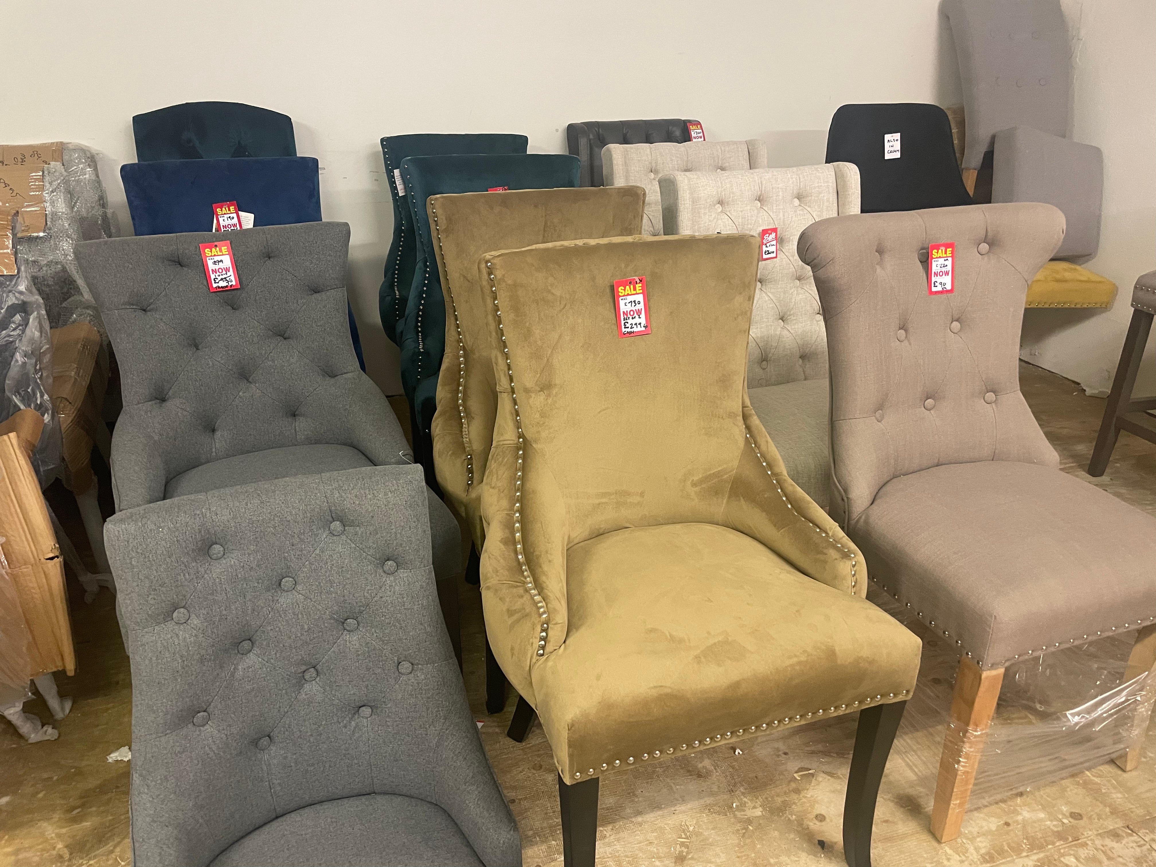 Dining Chair Disposal Sale Book today as selling fast ! Payment Terms are pay Instore only