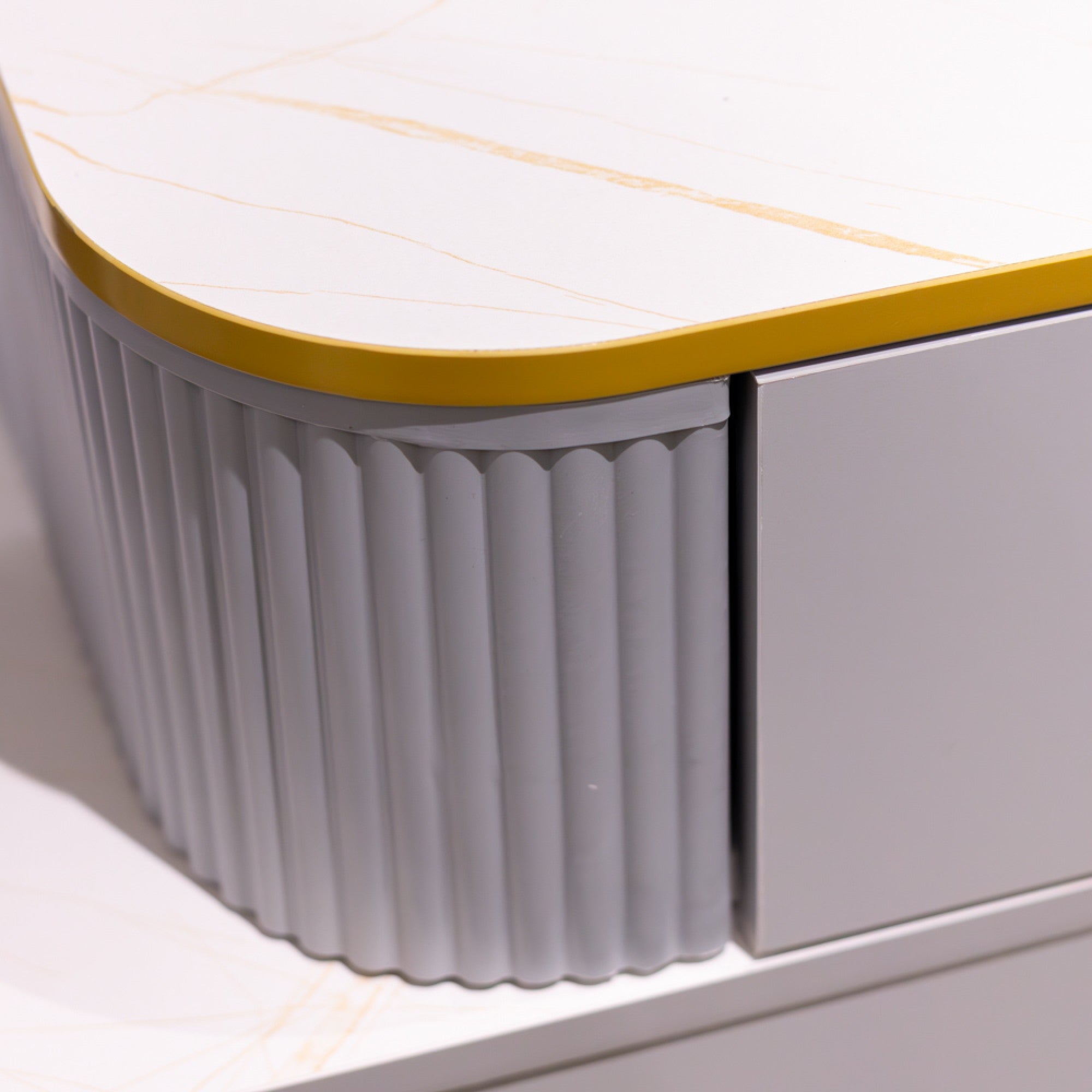 Karl  3 piece Dressing table w stool  mirror SPECIAL instore purchase . Grey marl .