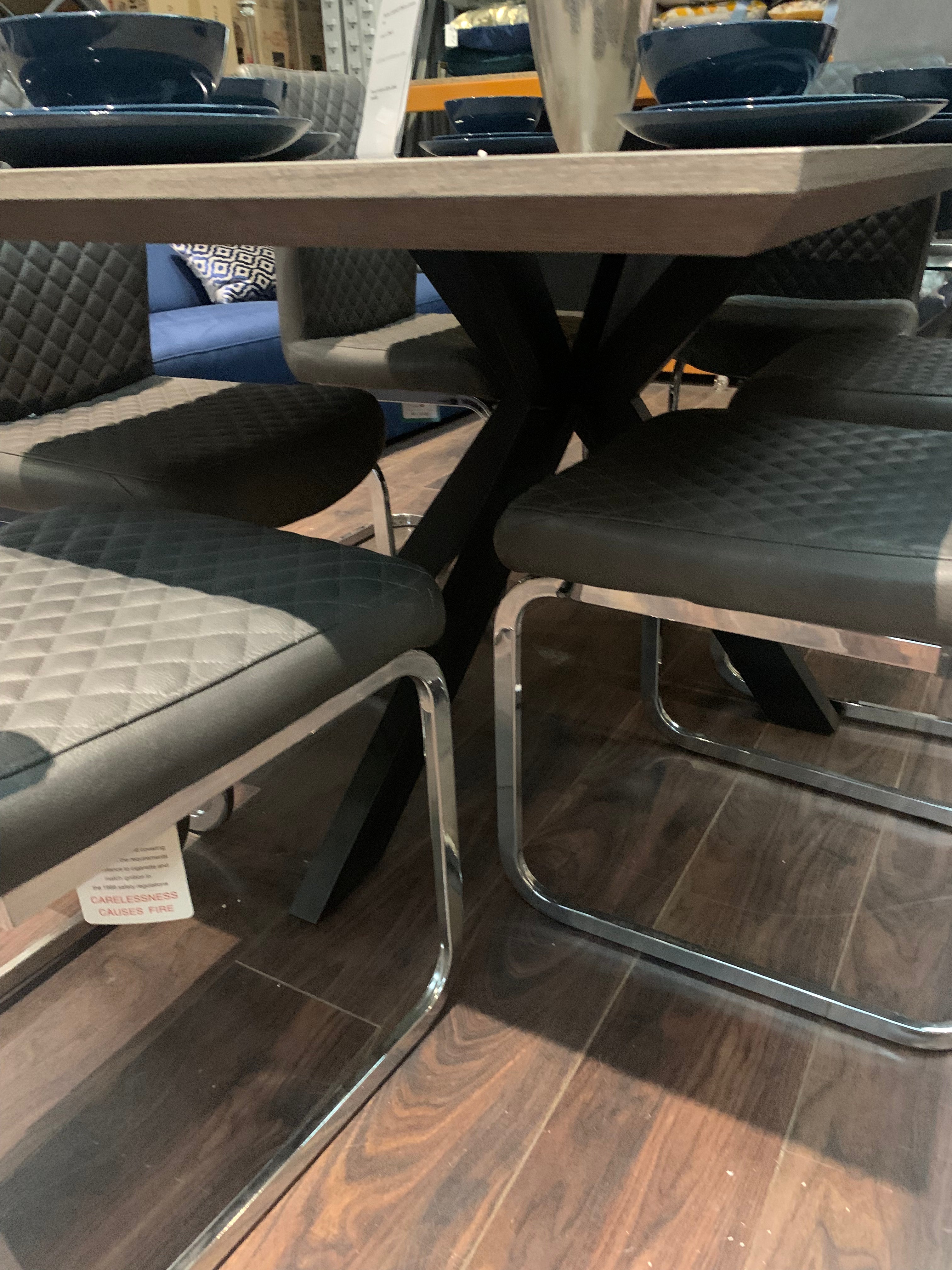 Capri dining  set of 6 chairs reduced for collection slight colour variation