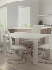 Soho 1.2 high gloss table with glass top collection only