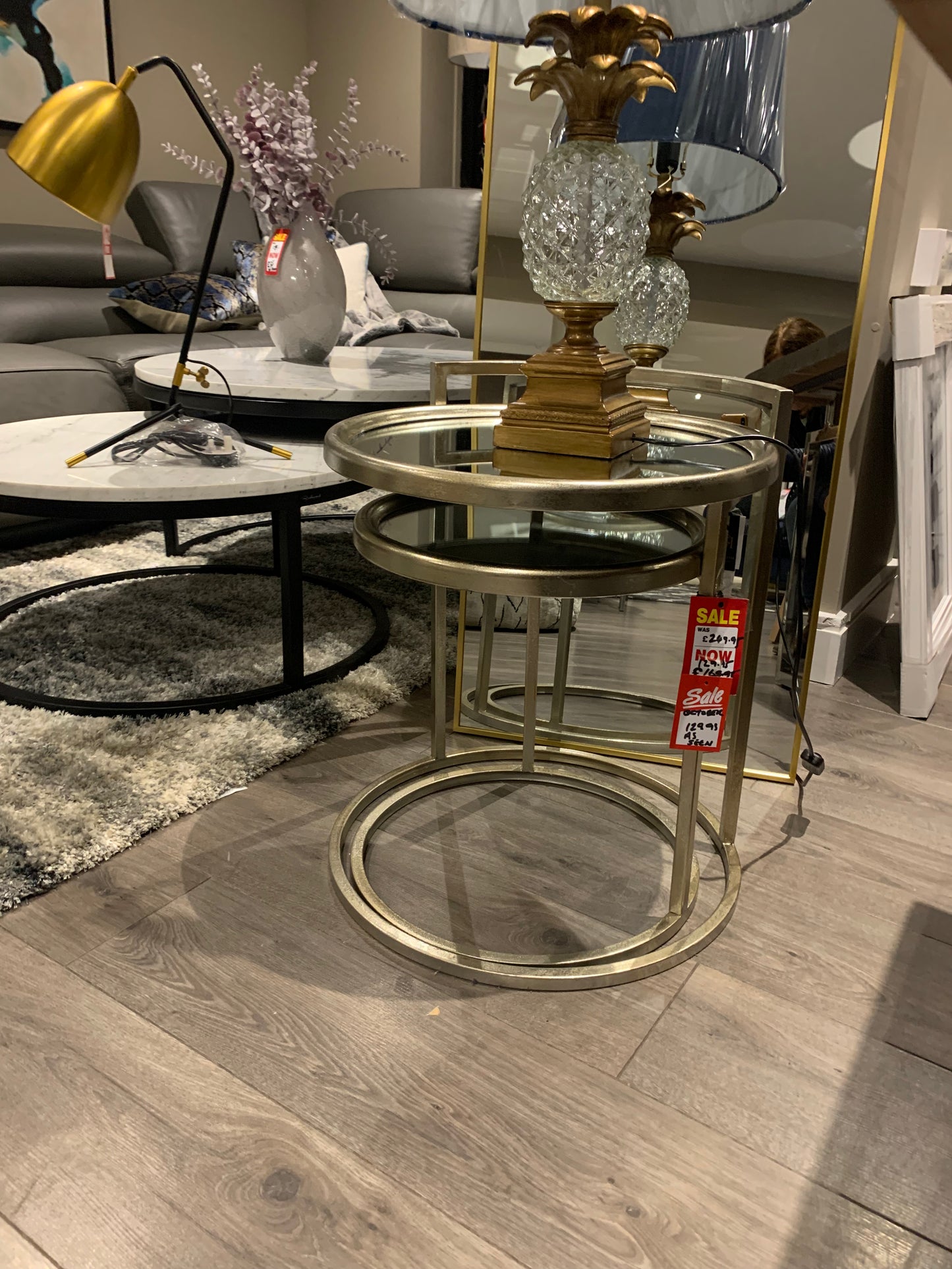 Nest of tables gold October clearance click n collect only