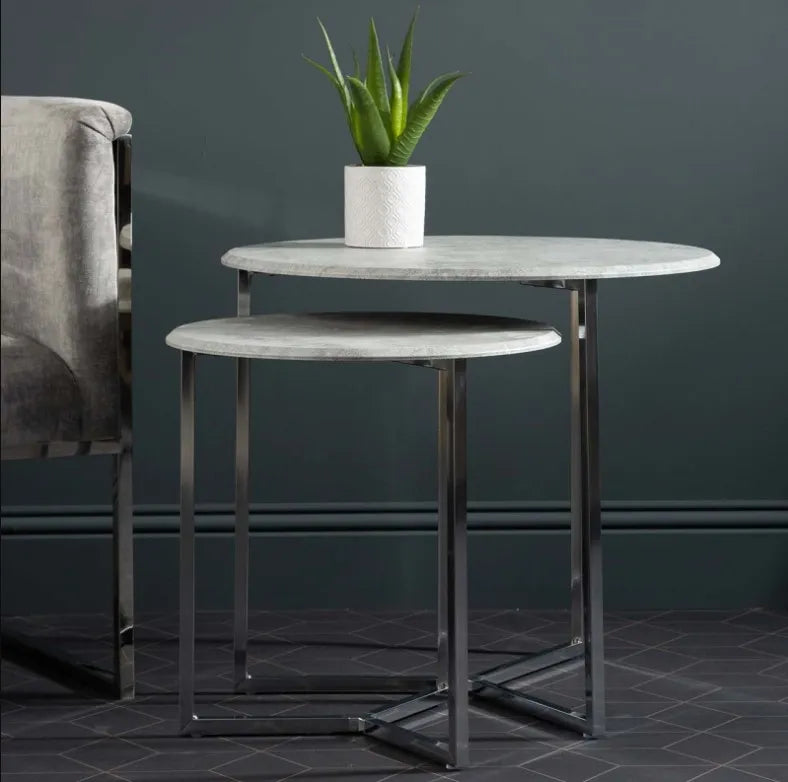 Canada  round table with cement look top for collection