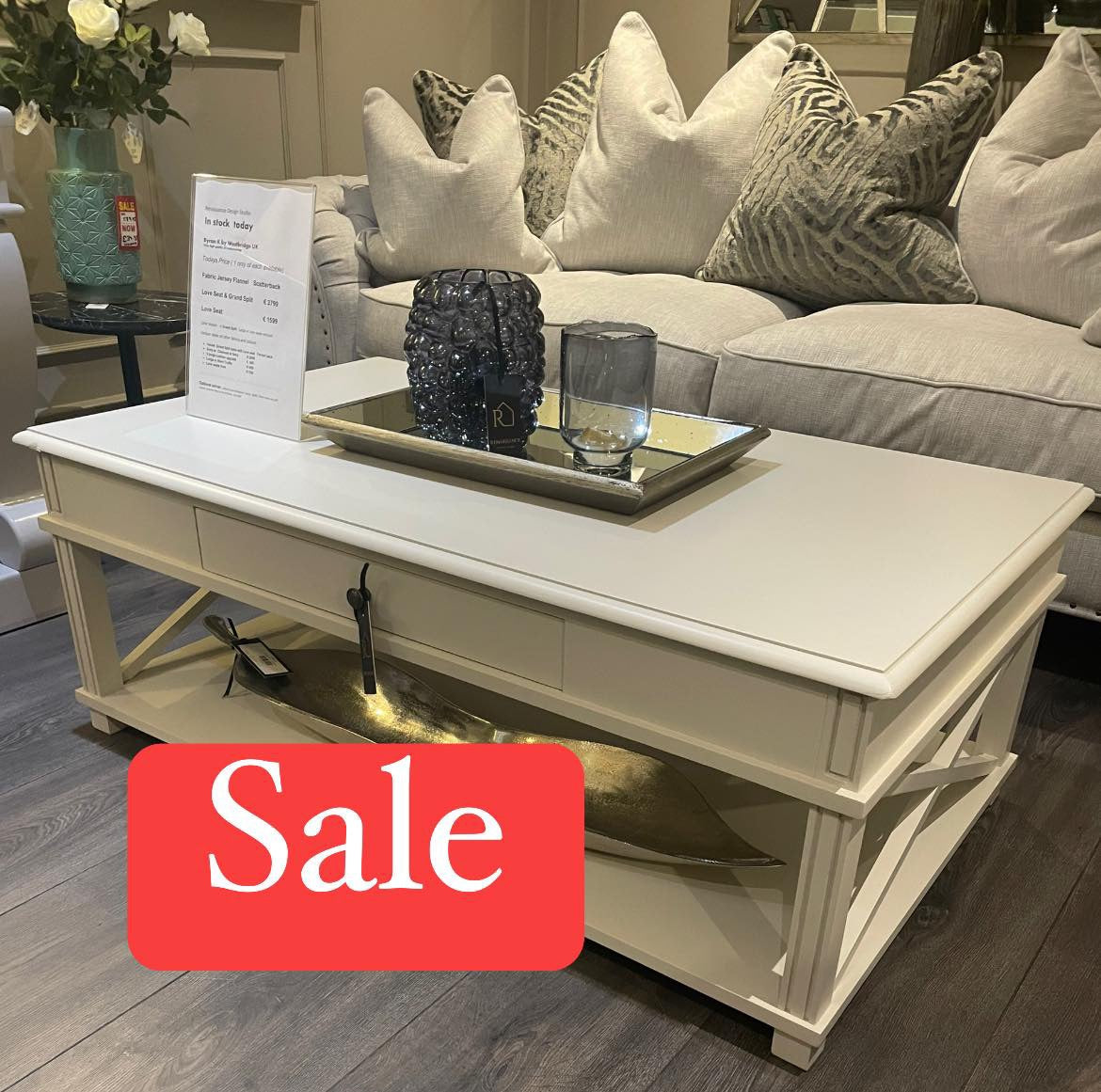 Dawson coffee table less than  HALF PRICE
