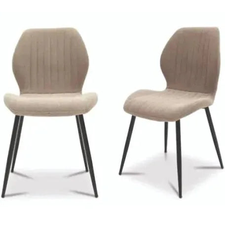 Conway  dining chair in neutral water repellant stone colour fabric