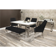 Louis 160cm dining table in white CLEARANCE price . Pay Instore only
