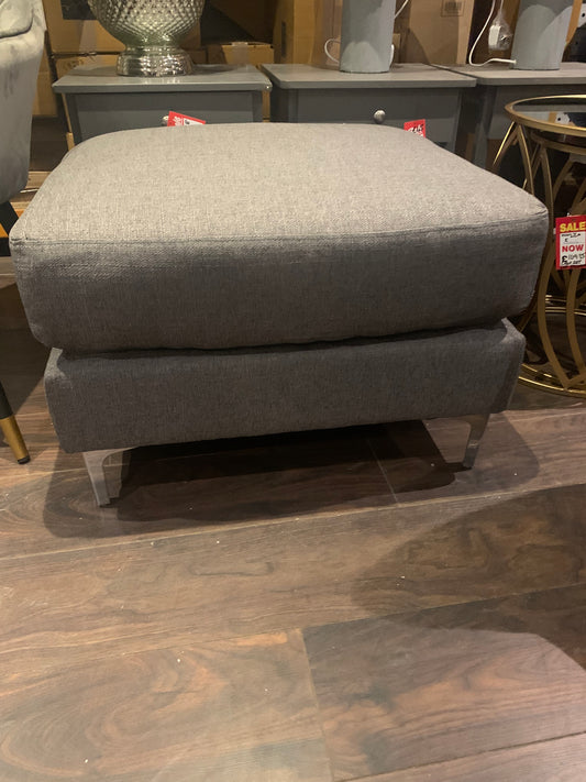 London footstool in grey linen reduced for collection almost half price