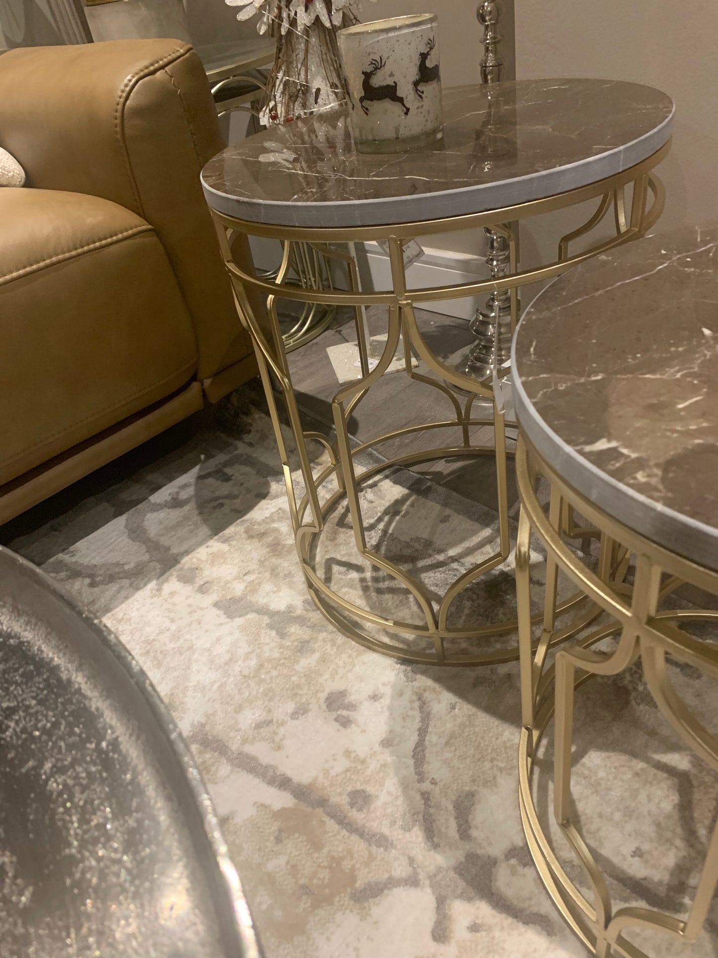 Marble and gold side table sold each reduced to clear