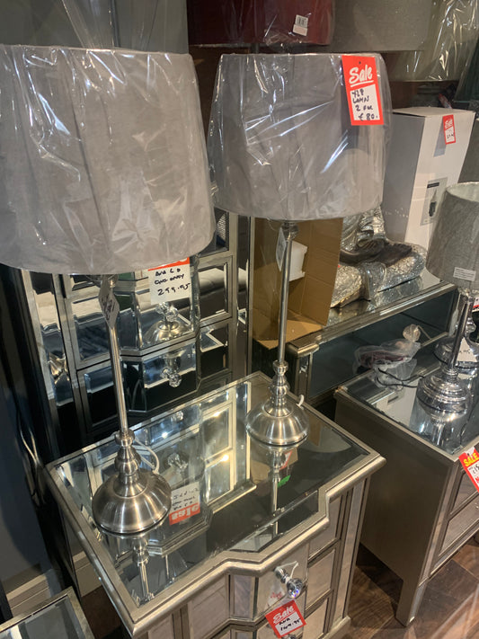 Pair of table lamps half price to collect
