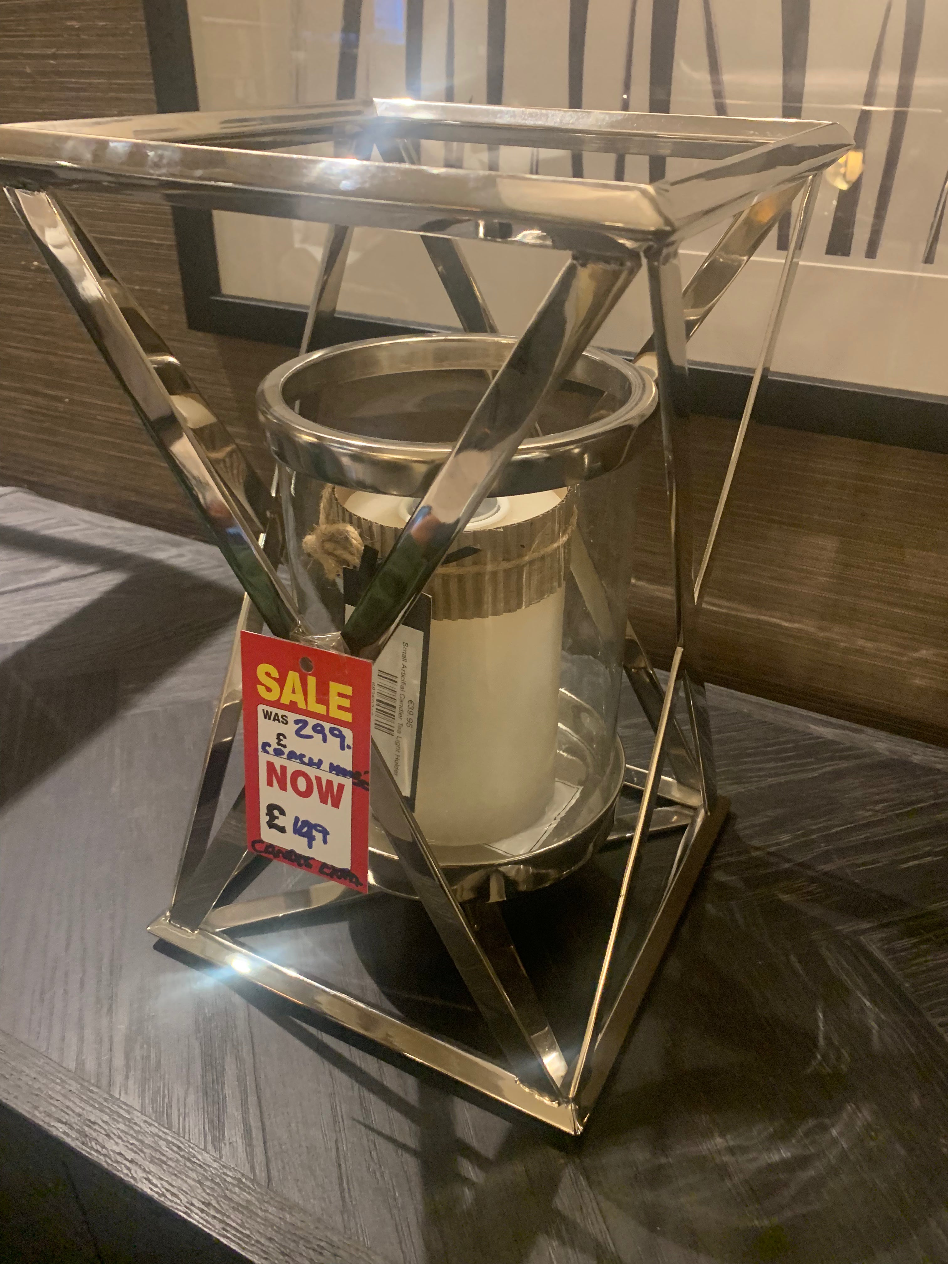 Nickel hurricane by Coach House reduced to clear half price