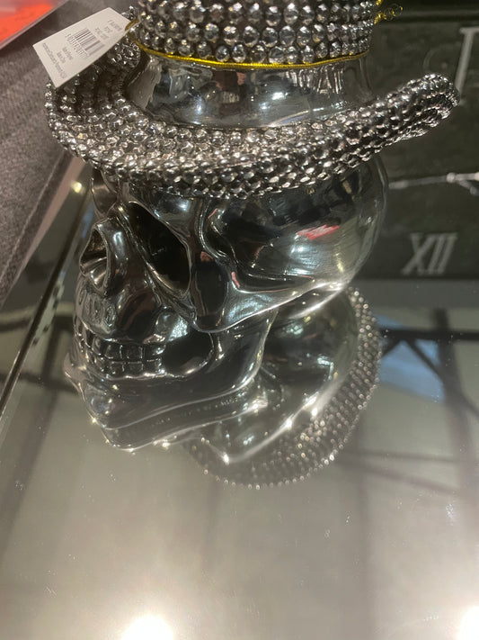 Silver skull with top hat clearance offer Click N Collect Last one