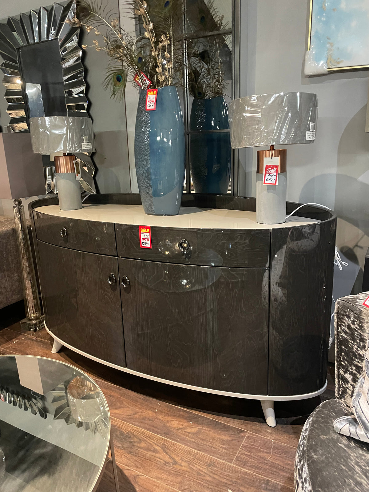 Evoke Oval  sideboard clearance offer in outlet store now almost half price . Instore purchase only