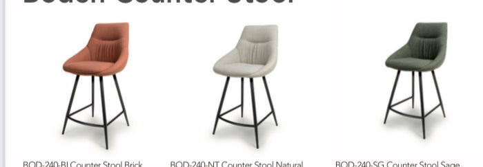 Bolton counter or bar stool in easy clean fabric
