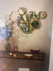 Metal framed  abstract contemporary mirror click n collect Half price  pay instore only