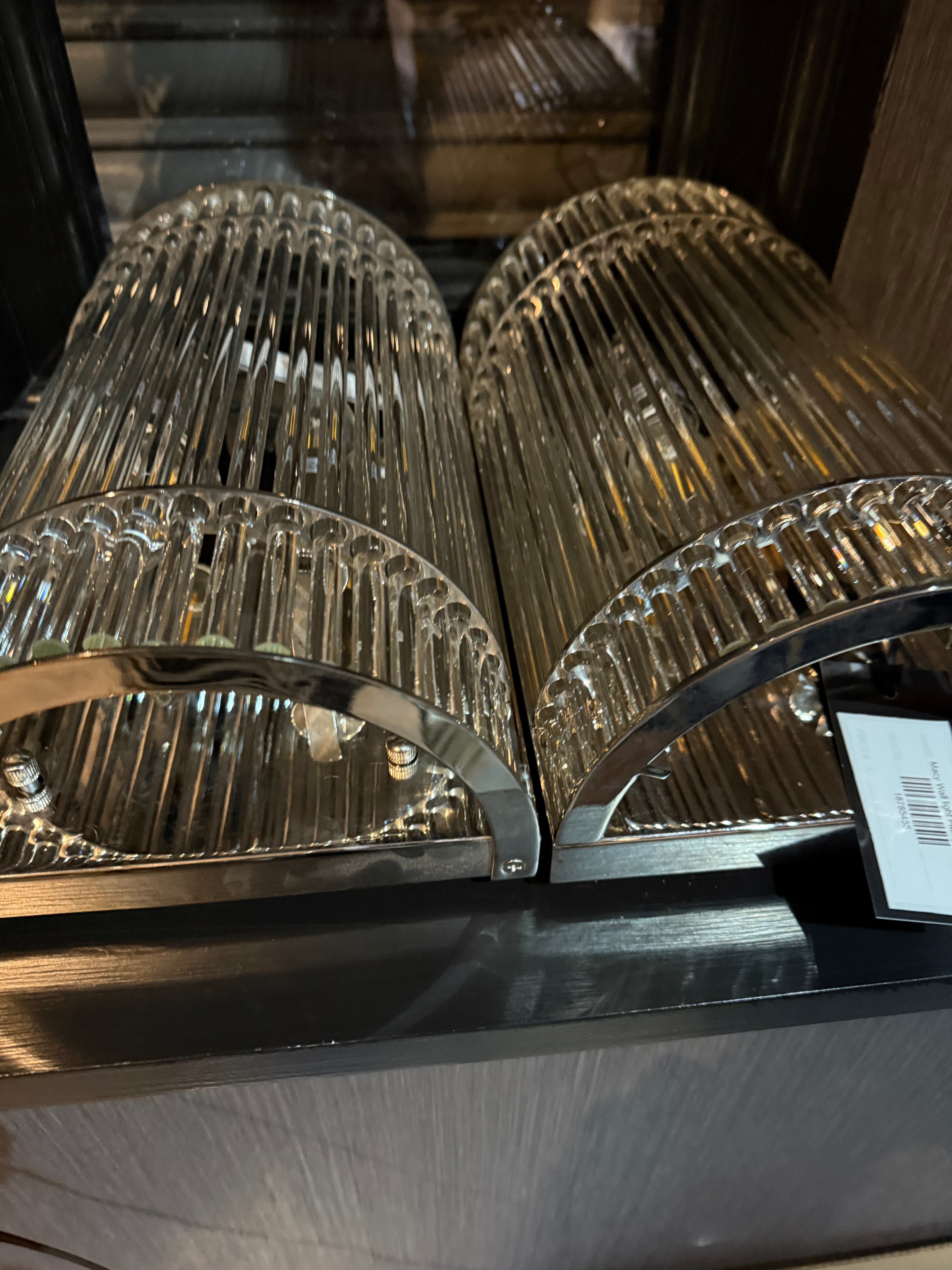Macy Wall Light  Nickel - Reduced Price