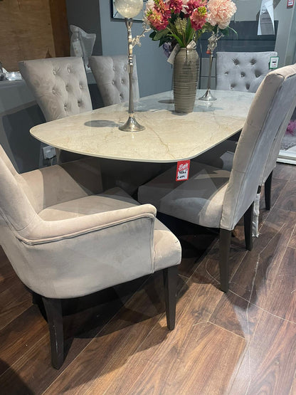 Pembroke   taupe carver dining armchair taupe reduced