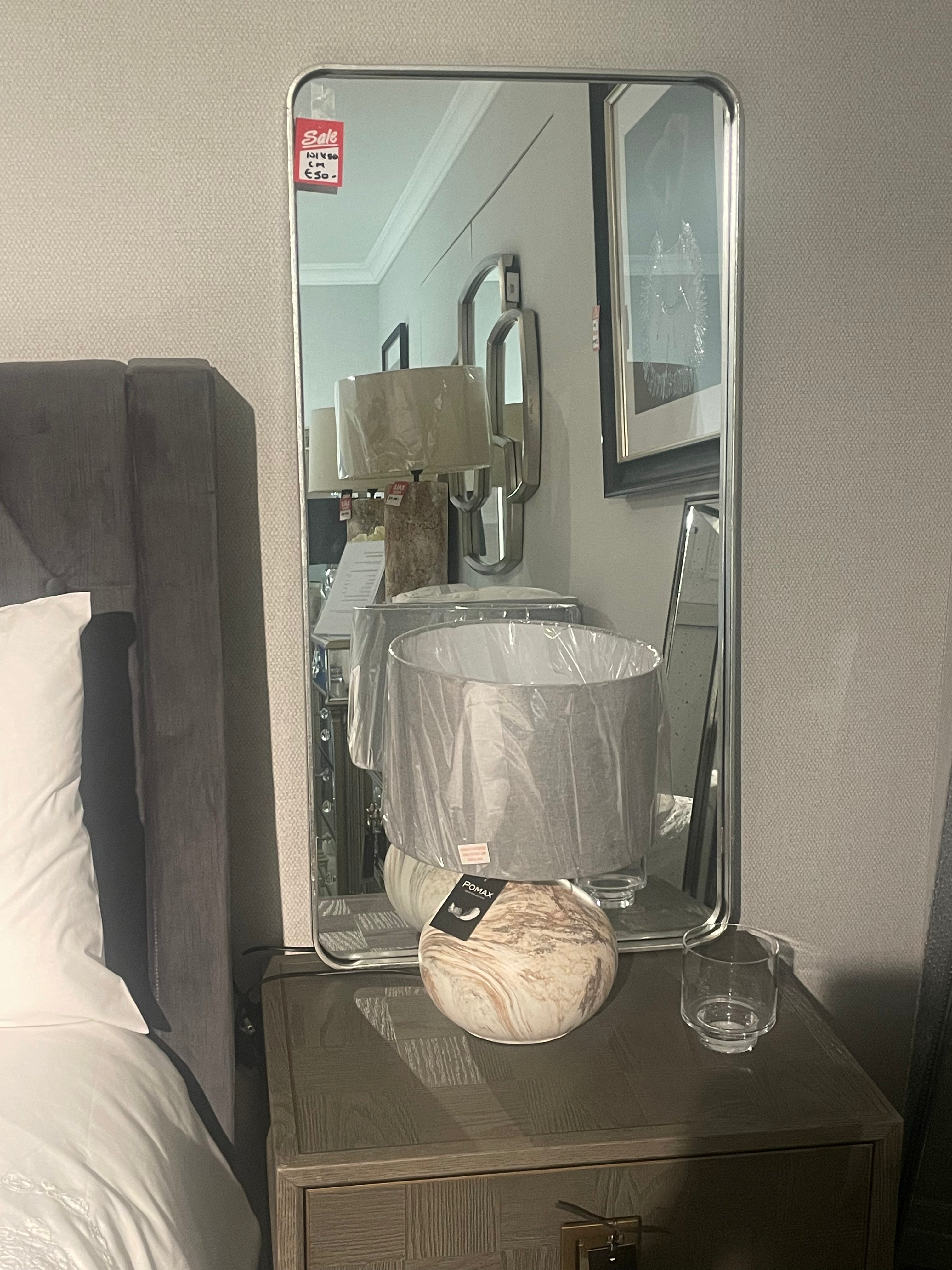 Metal framed contemporary mirrors  101 x50 cm reduced pay instore only ( minimum purchase )