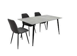 Regal marble effect dining table from €149.95 ! choice of colours/Size 130 cm or 160 cm . Options also with 4 chairs or 2 plus bench. Pay Instore only