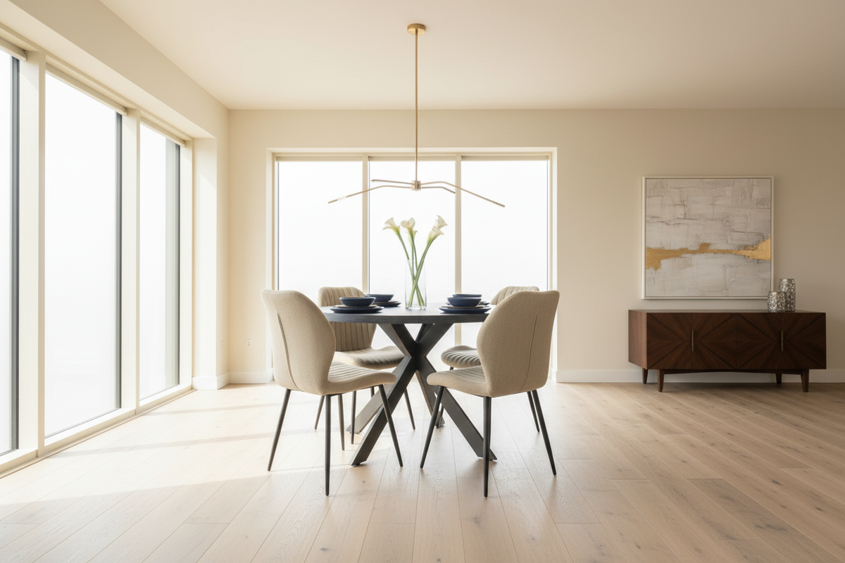 Conway  dining chair in neutral water repellant stone colour fabric reduced €69.95 Instore only
