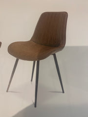 Pampas  Dining chair in Tan antiqued faux leather